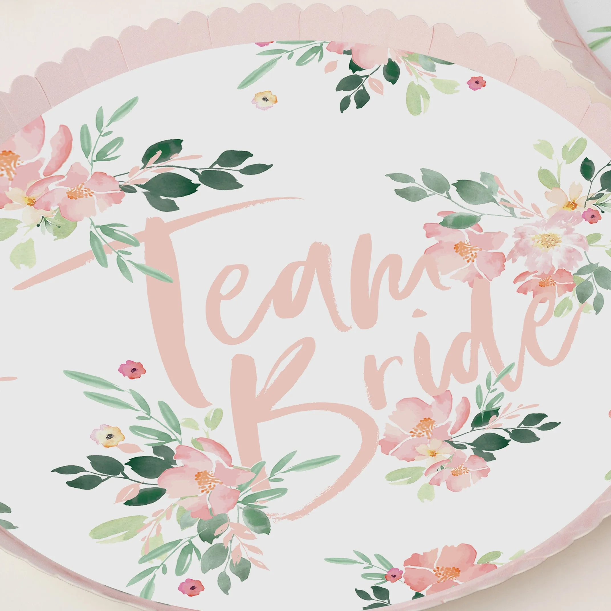 Ginger Ray Floral Hen Party Plates - 8 Pkt – CLEARANCE