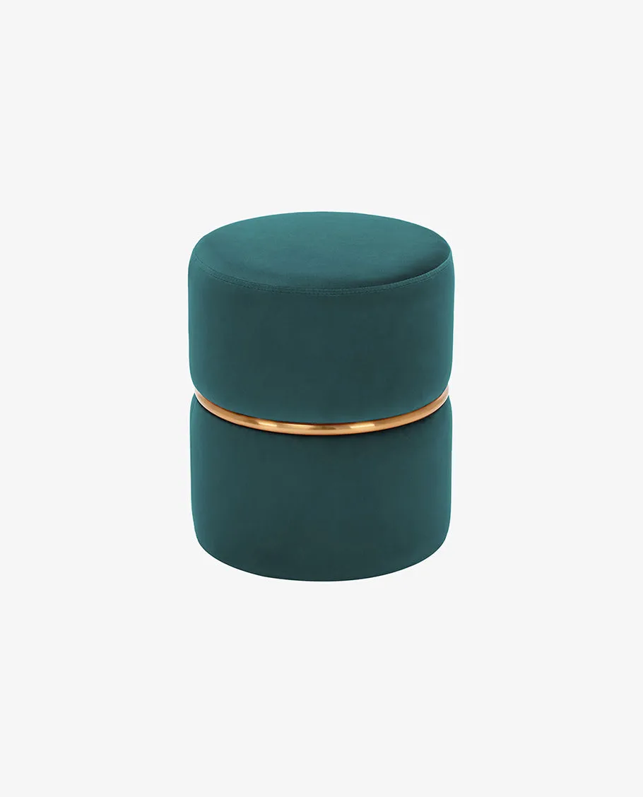 Grand Rapids Round Velvet Ottoman