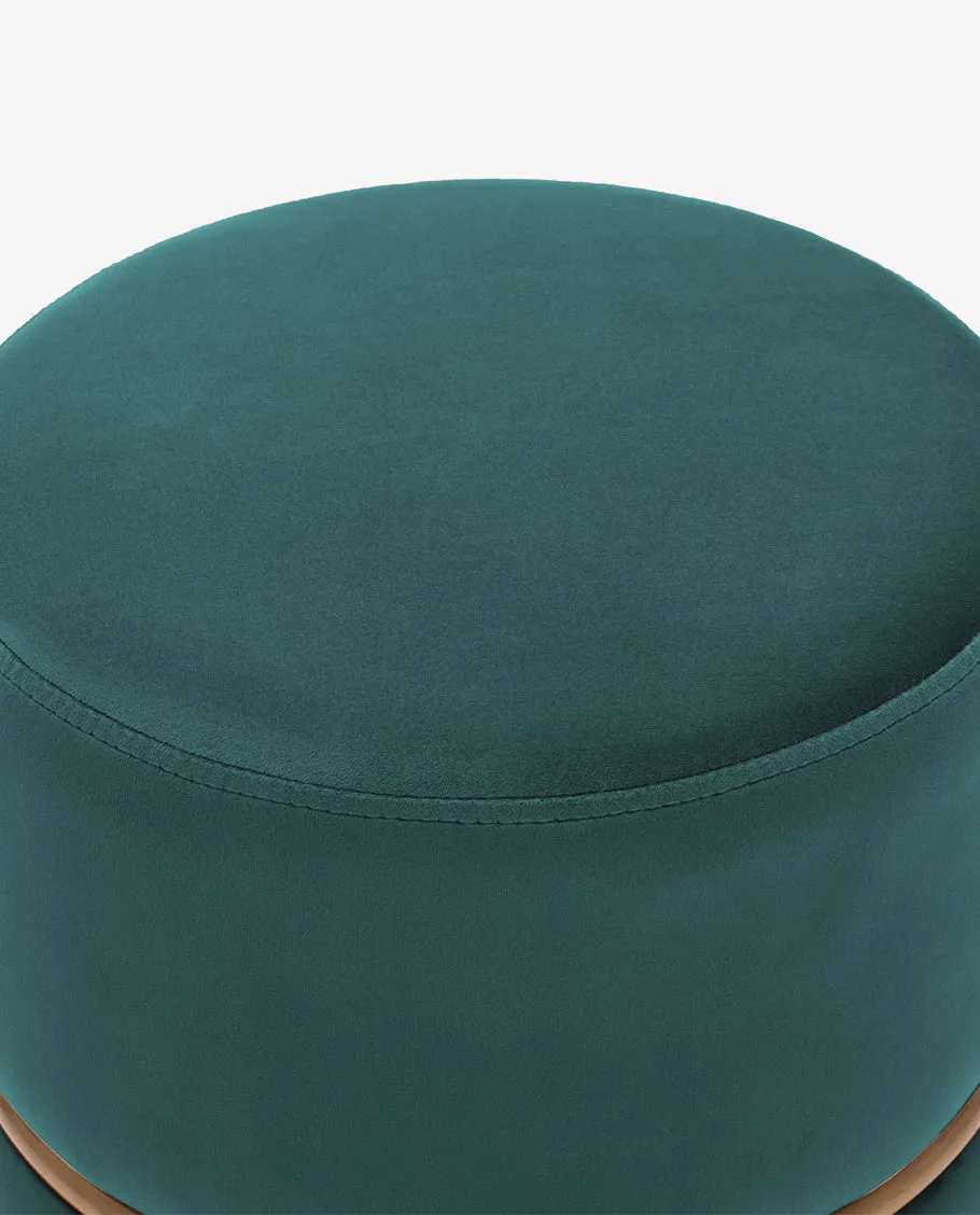 Grand Rapids Round Velvet Ottoman