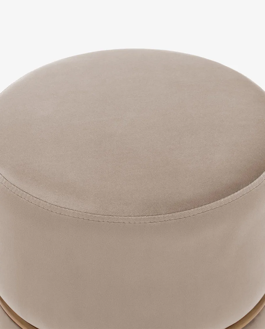 Grand Rapids Round Velvet Ottoman