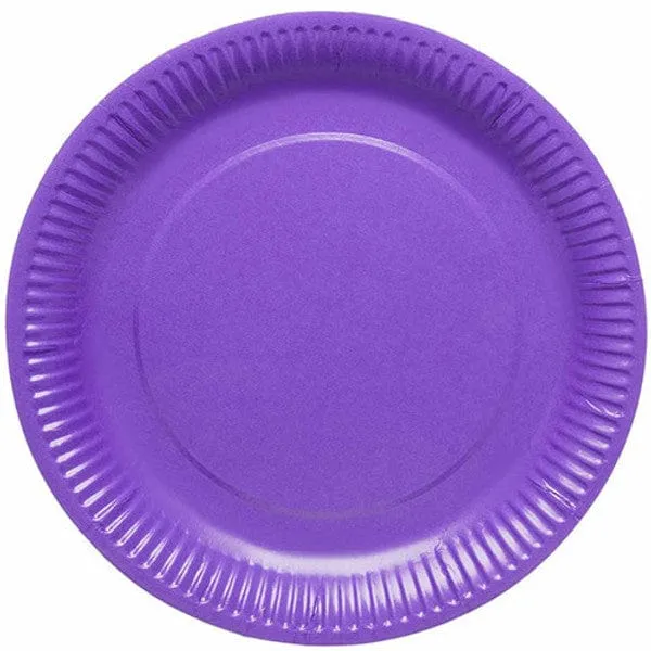 Grape Purple Large Paper Party Plates x 8