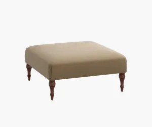 Greenwich Ottoman - Blush Velvet