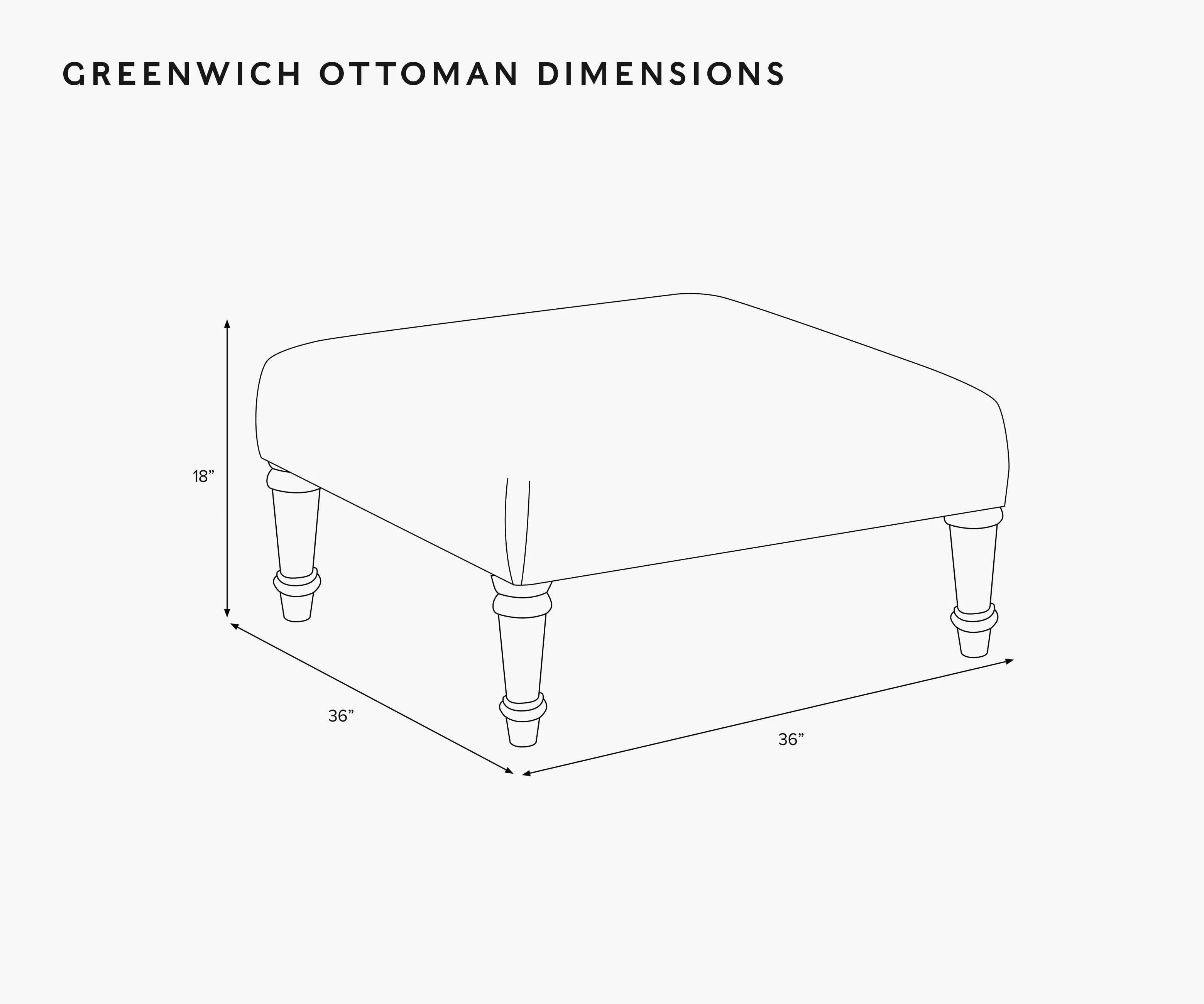 Greenwich Ottoman - Blush Velvet