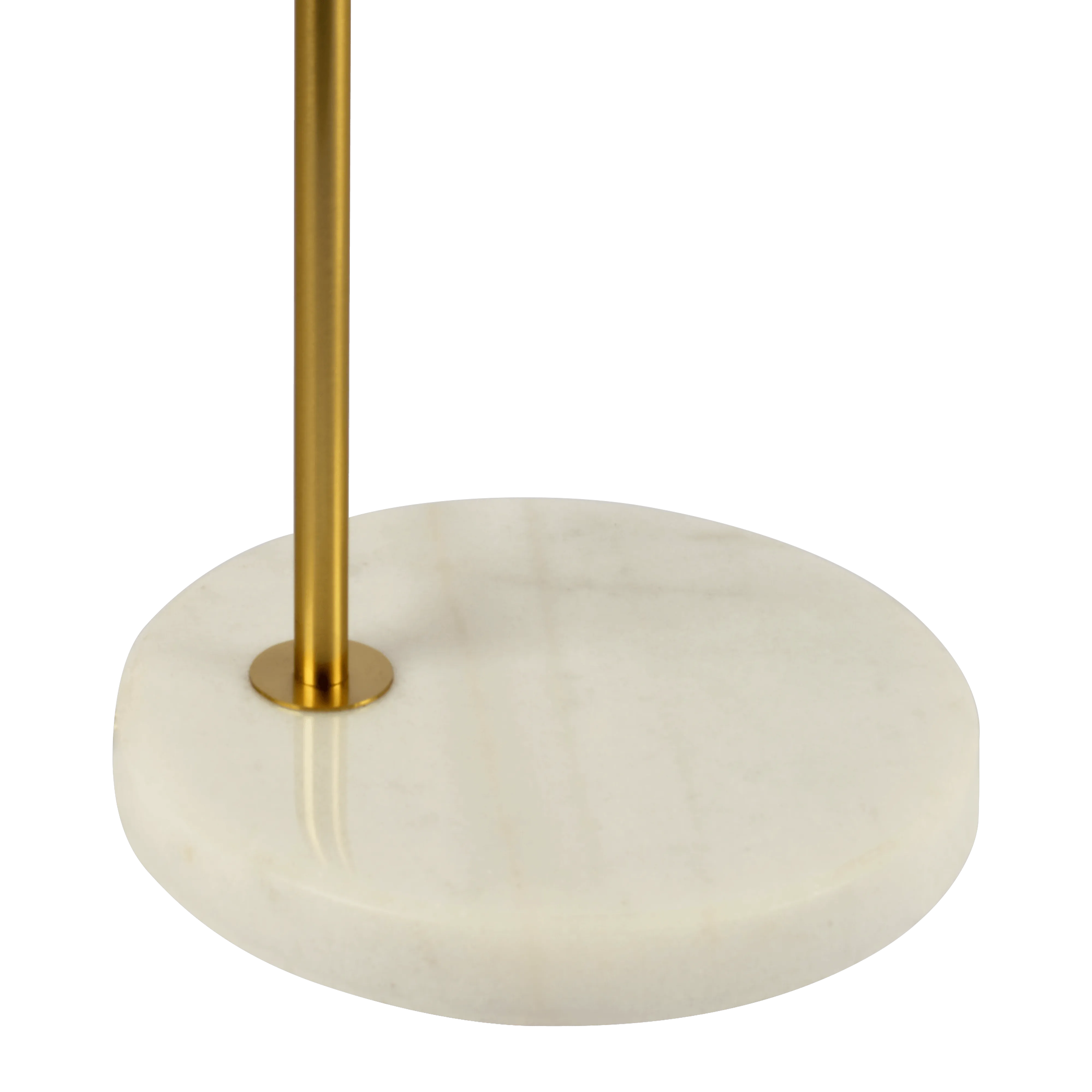 Haven Clear Glass Table Lamp, Gold Brush Metal and Marble Base, Button Control