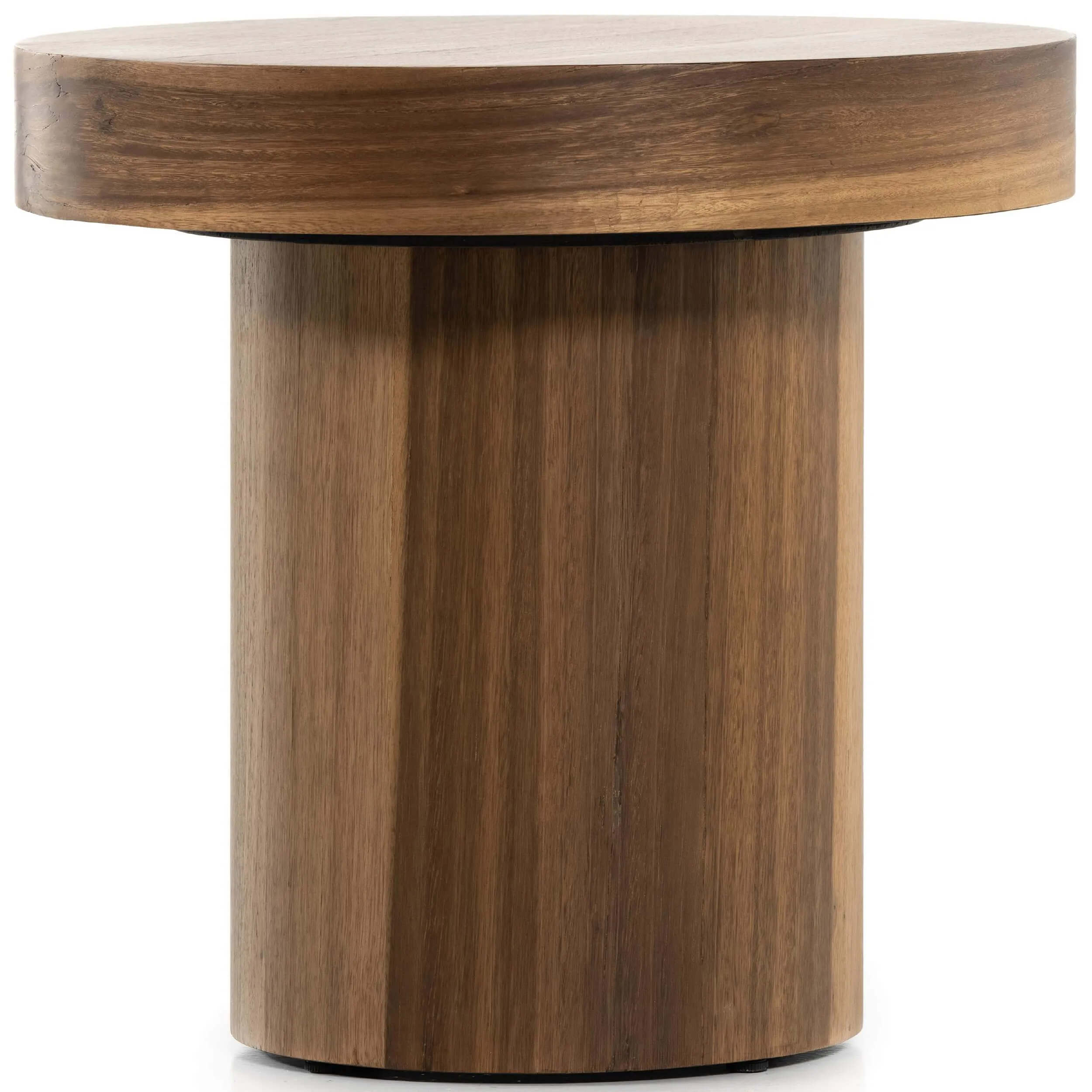 Hudson Pedestal End Table, Natural Yukas