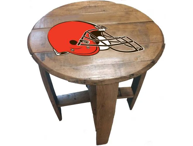 Imperial USA Officially Licensed NFL Oak Barrel Side Table