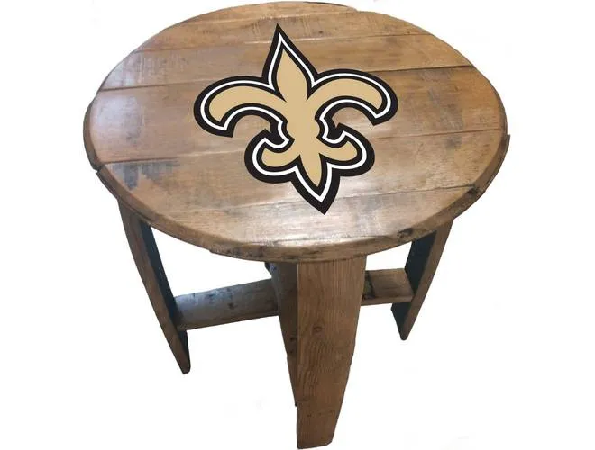 Imperial USA Officially Licensed NFL Oak Barrel Side Table