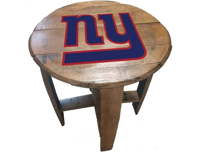 Imperial USA Officially Licensed NFL Oak Barrel Side Table