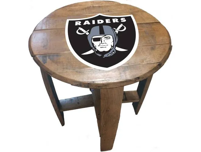 Imperial USA Officially Licensed NFL Oak Barrel Side Table