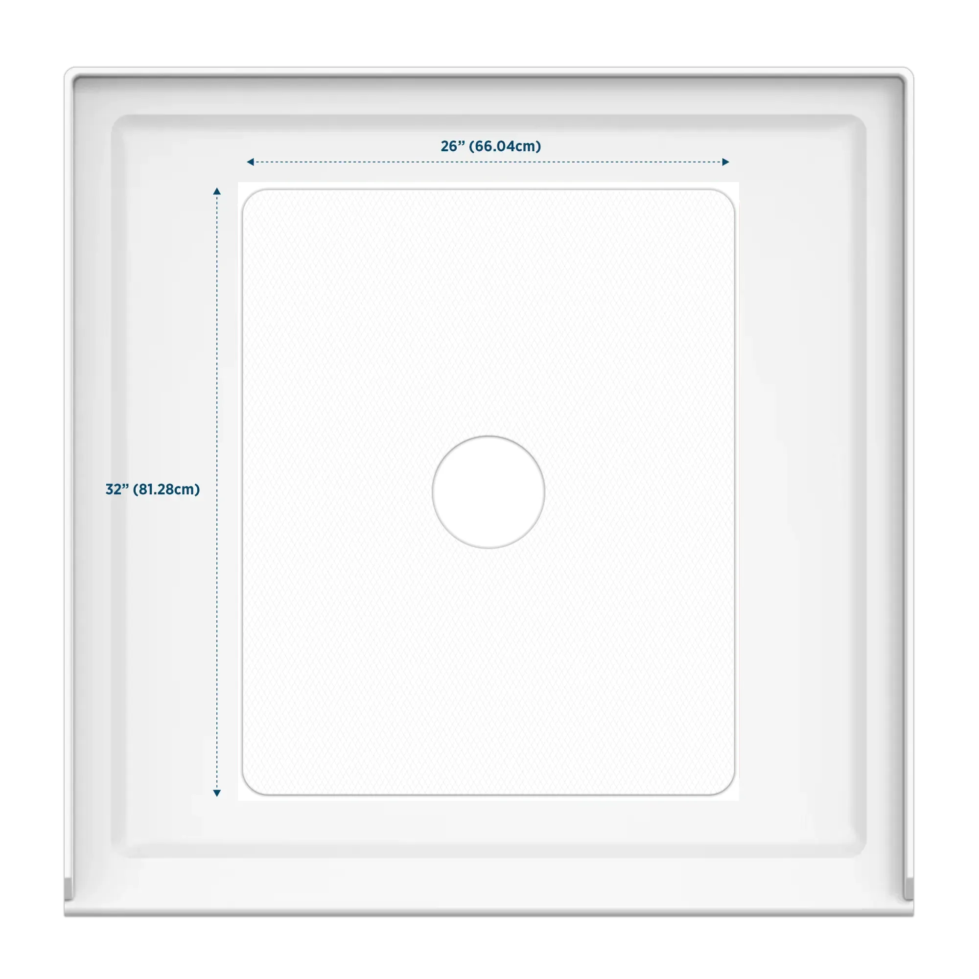 Kahuna Grip™ Non-Slip Safety Shower Mats w/6" Drain Hole