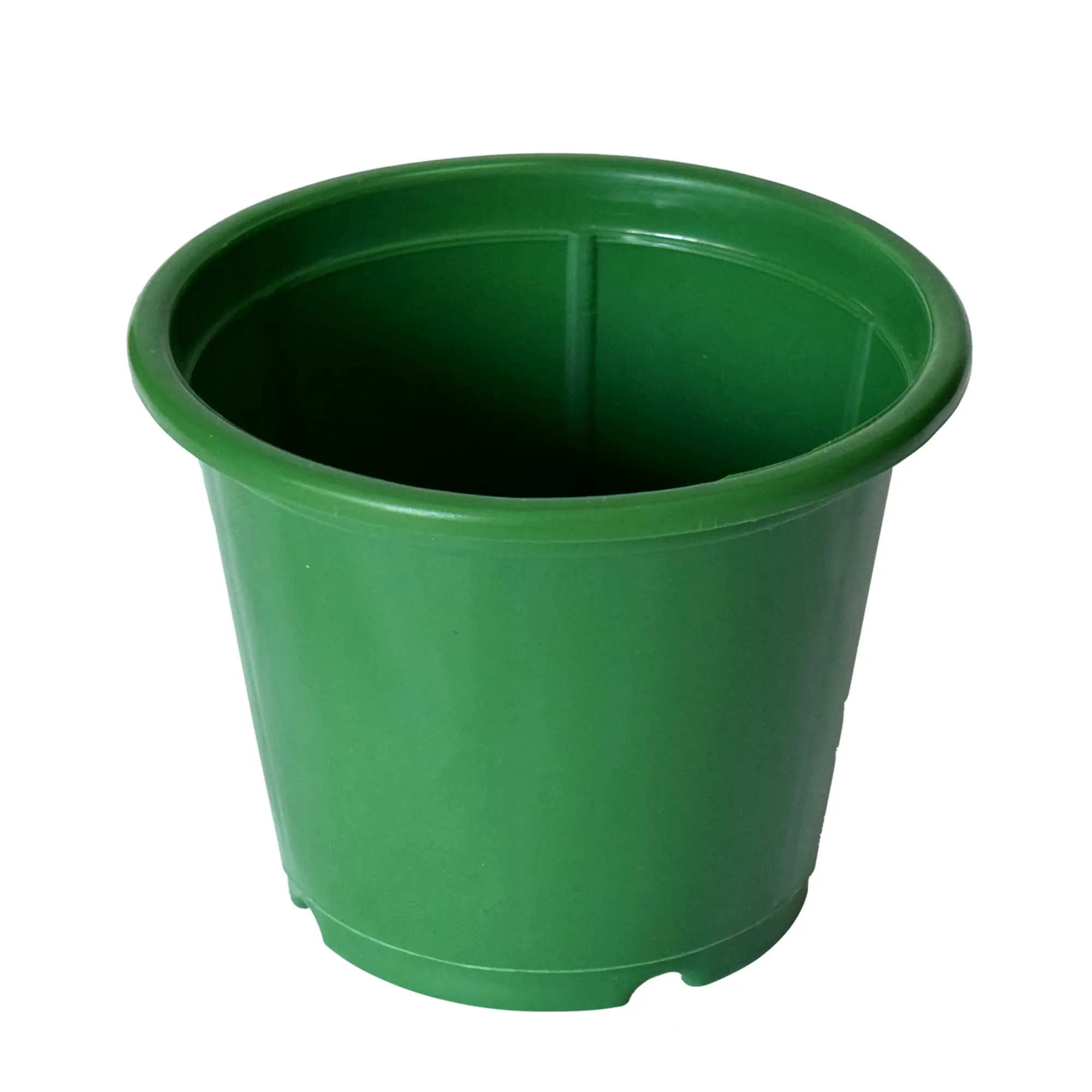 Kuber Industries Durable Plastic Flower Pot|Gamla with Drain Holes for Indoor Home Decor & Outdoor Balcony,Garden,6"x5",Pack of 10 (Green)