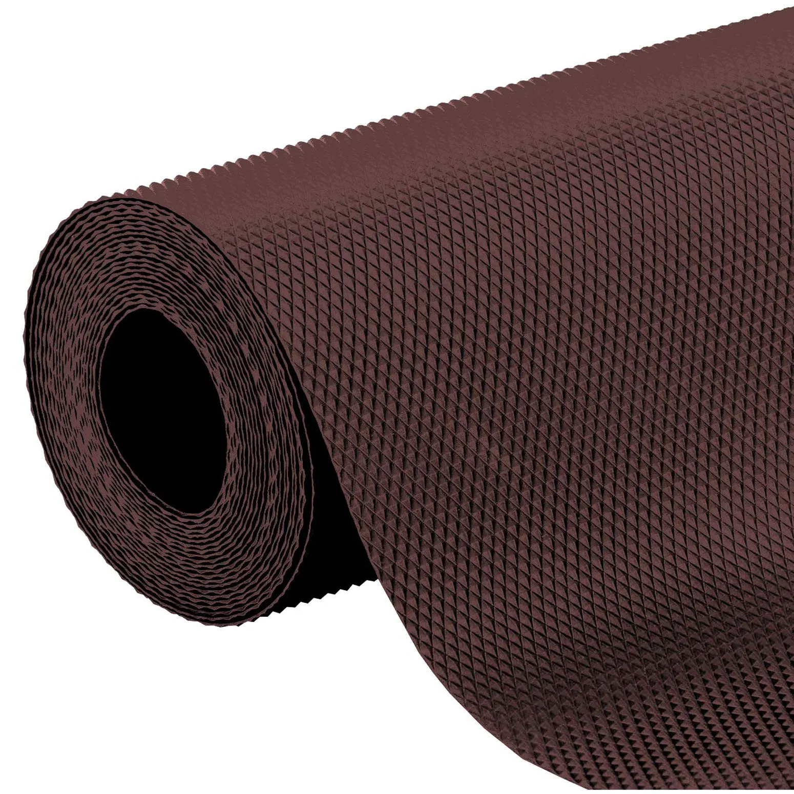 Kuber Industries Multipurpose Diamond Textured Super Strong Anti-Slip Mat Liner,Size 45X150 Cm (1.50 Meter Roll, Brown) - CTKTC045525