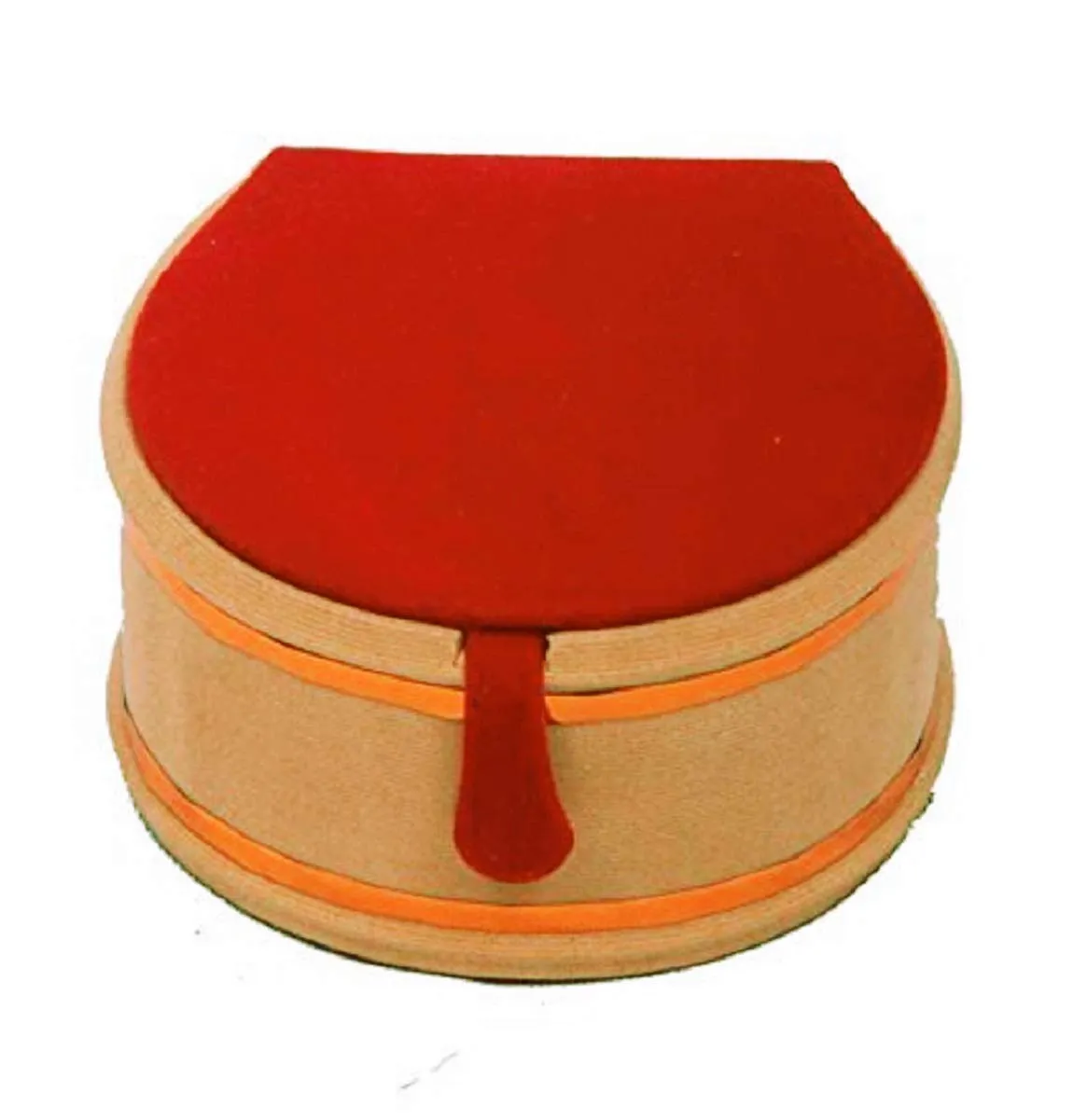 Kuber Industries Wooden Bangle Box For Women|Small Round Bangle Organizer (Maroon)