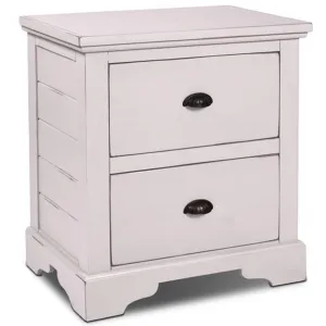 Landon 2 Drawer Nightstand - Distressed White