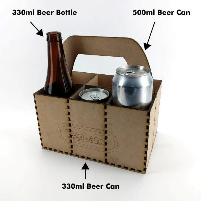 LaserCut - 6 Pack Flat Packed Laser Cut Can/Bottle Holder