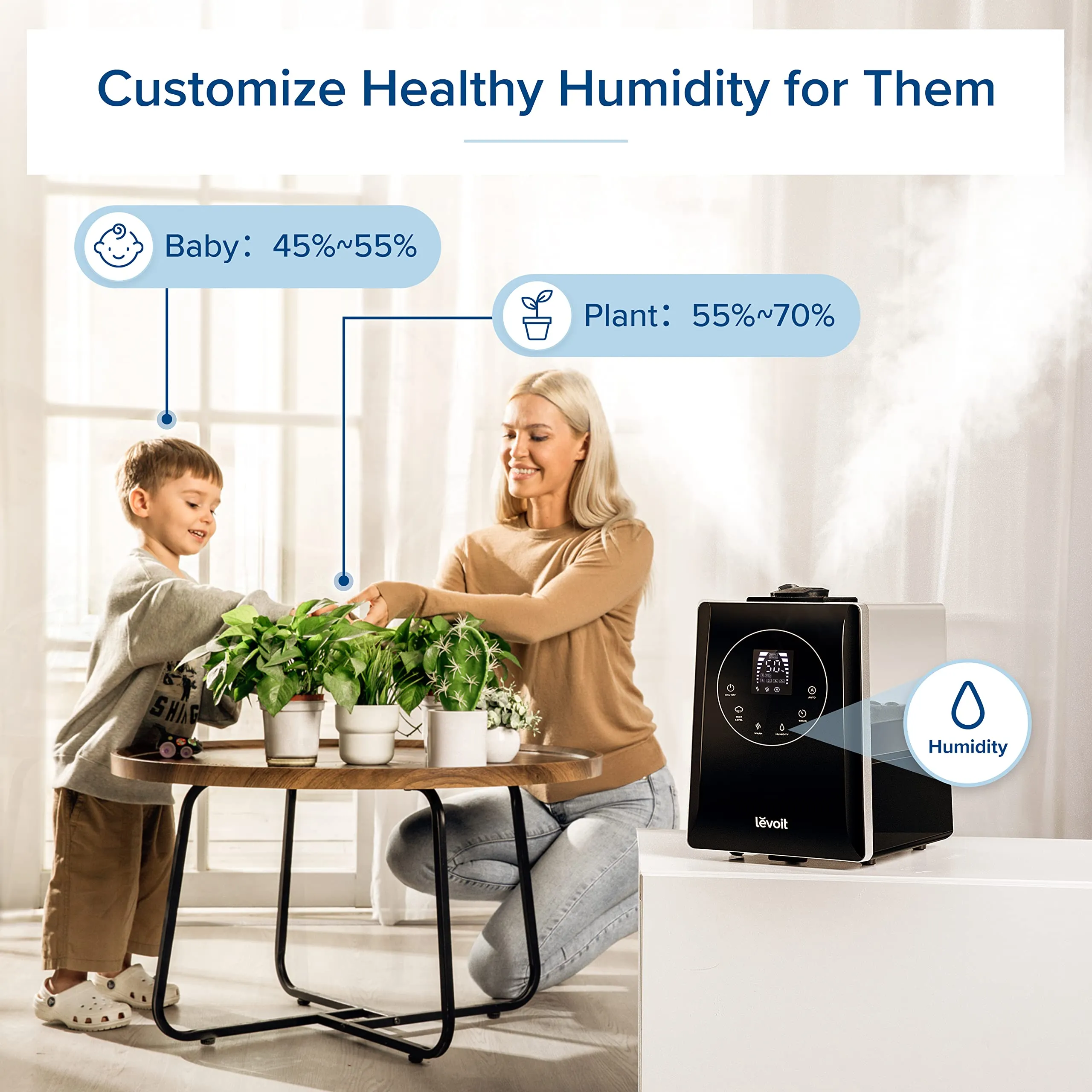 Levoit Lv600hh 6l Warm & Cool Mist Ultrasonic Humidifier With Remote Control