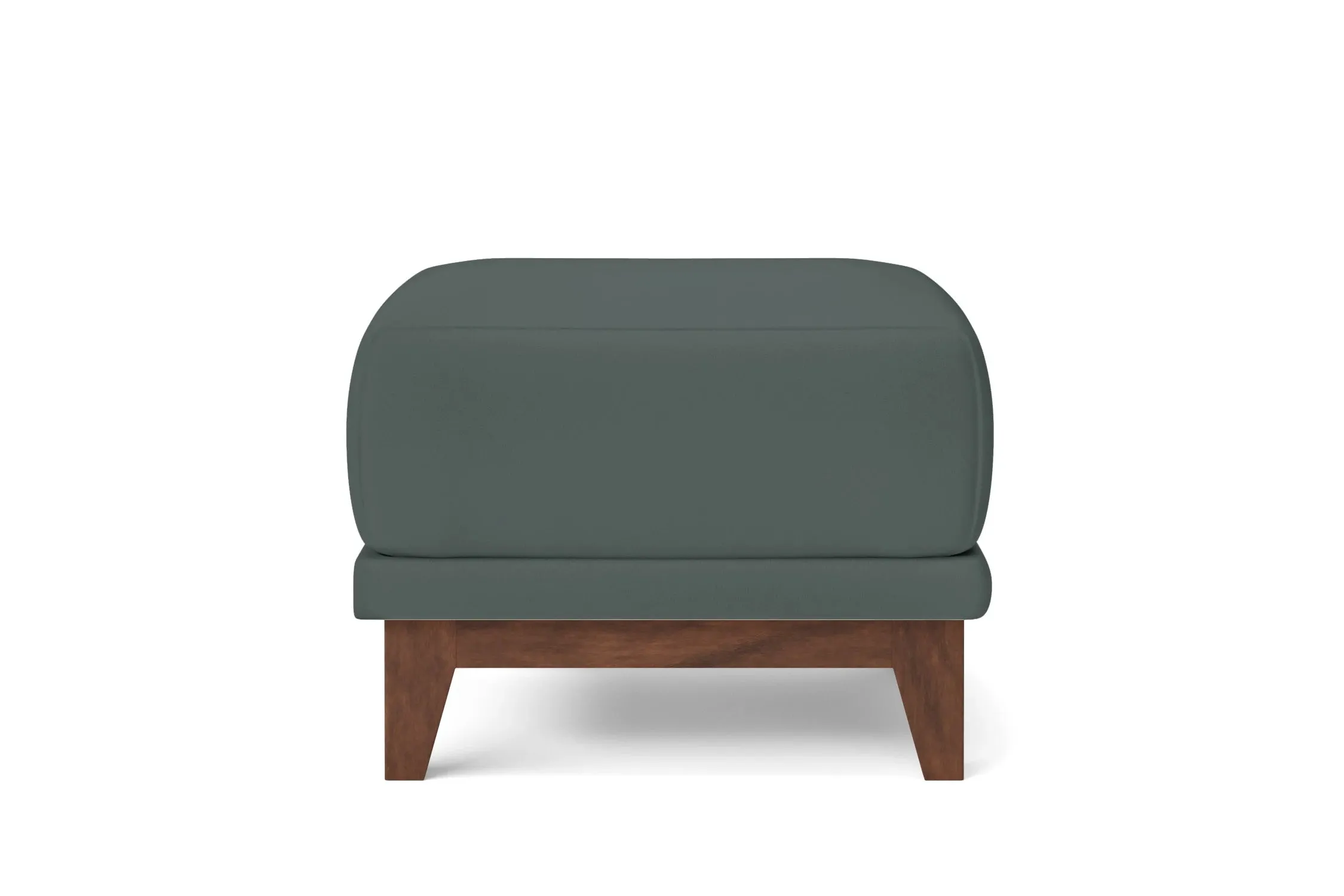 Lucca Ottoman Dusky Turquoise Leather