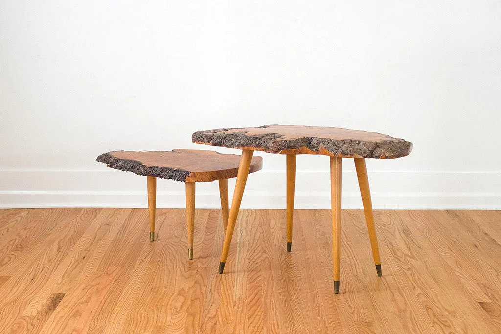 MCM Burlwood Nesting Tables