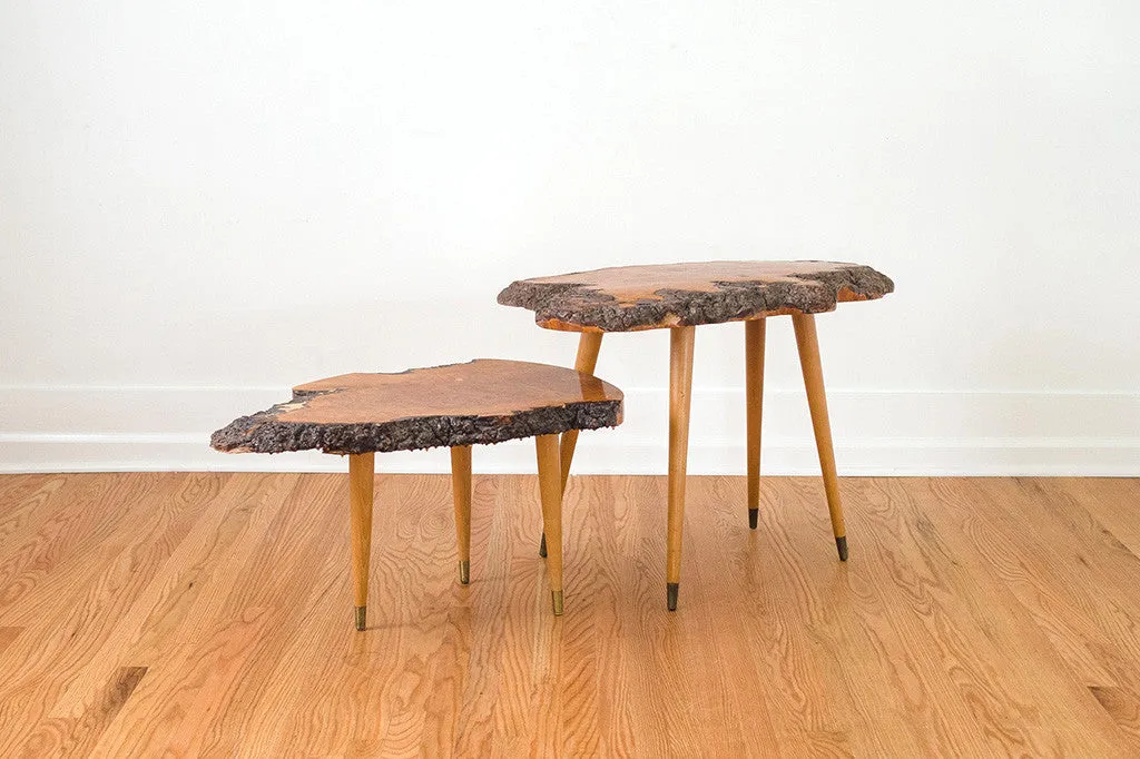 MCM Burlwood Nesting Tables