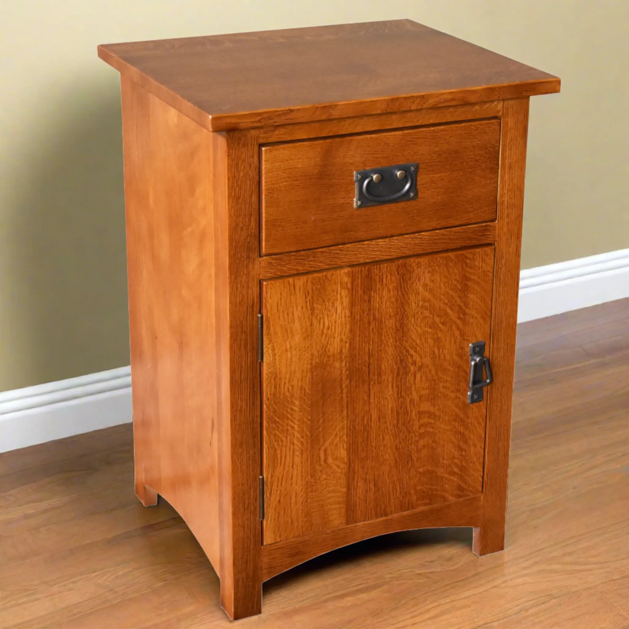 Mission Quarter Sawn Oak 1 Door/Drawer Nightstand Michael Cherry-MC-A