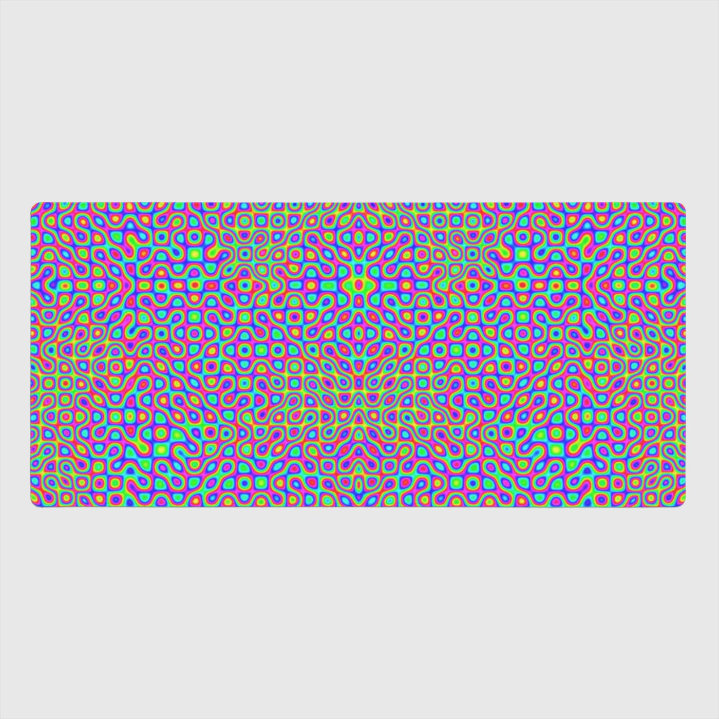 NEON ACID MAZE v6 Desk Mat