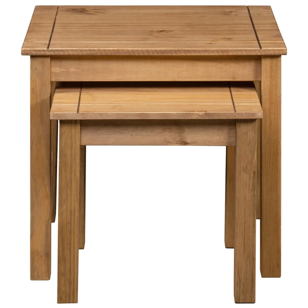 Nesting Tables 2 pcs Solid Pine Wood Panama Range