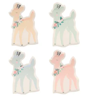 Pastel Deer Diecut Plates