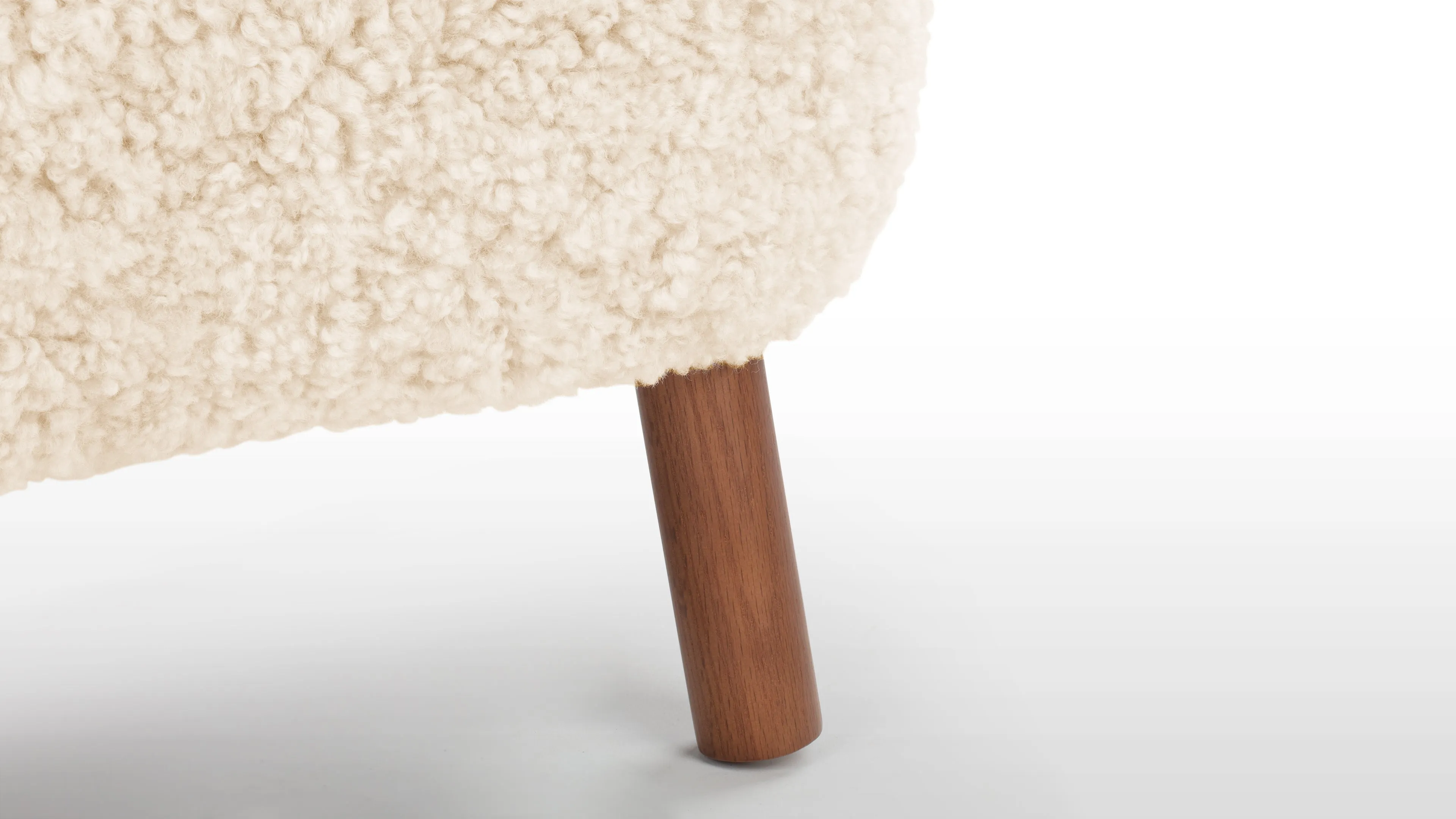 Petra - Petra Ottoman, Natural Luxe Sheepskin