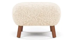 Petra - Petra Ottoman, Natural Luxe Sheepskin