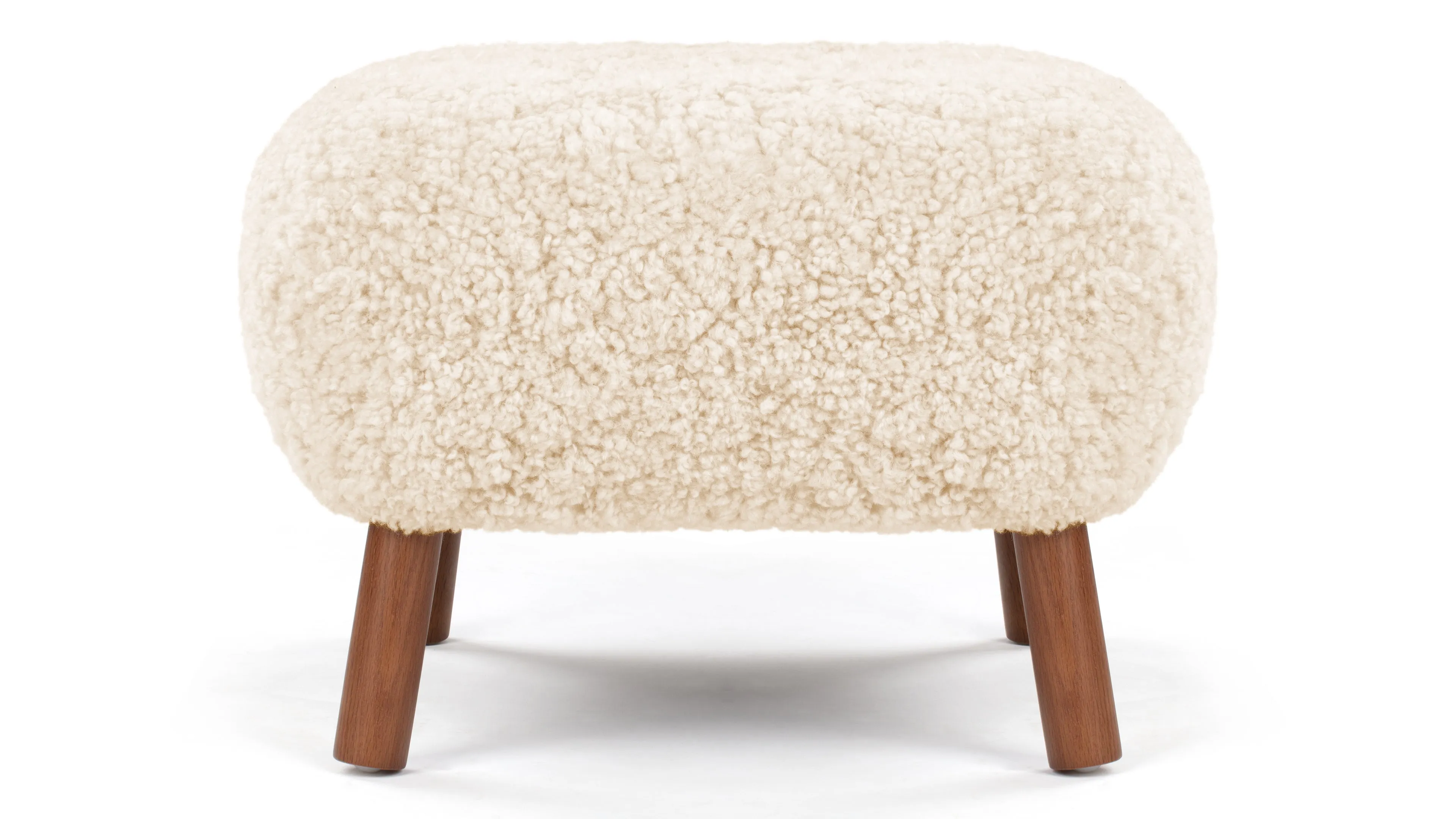 Petra - Petra Ottoman, Natural Luxe Sheepskin