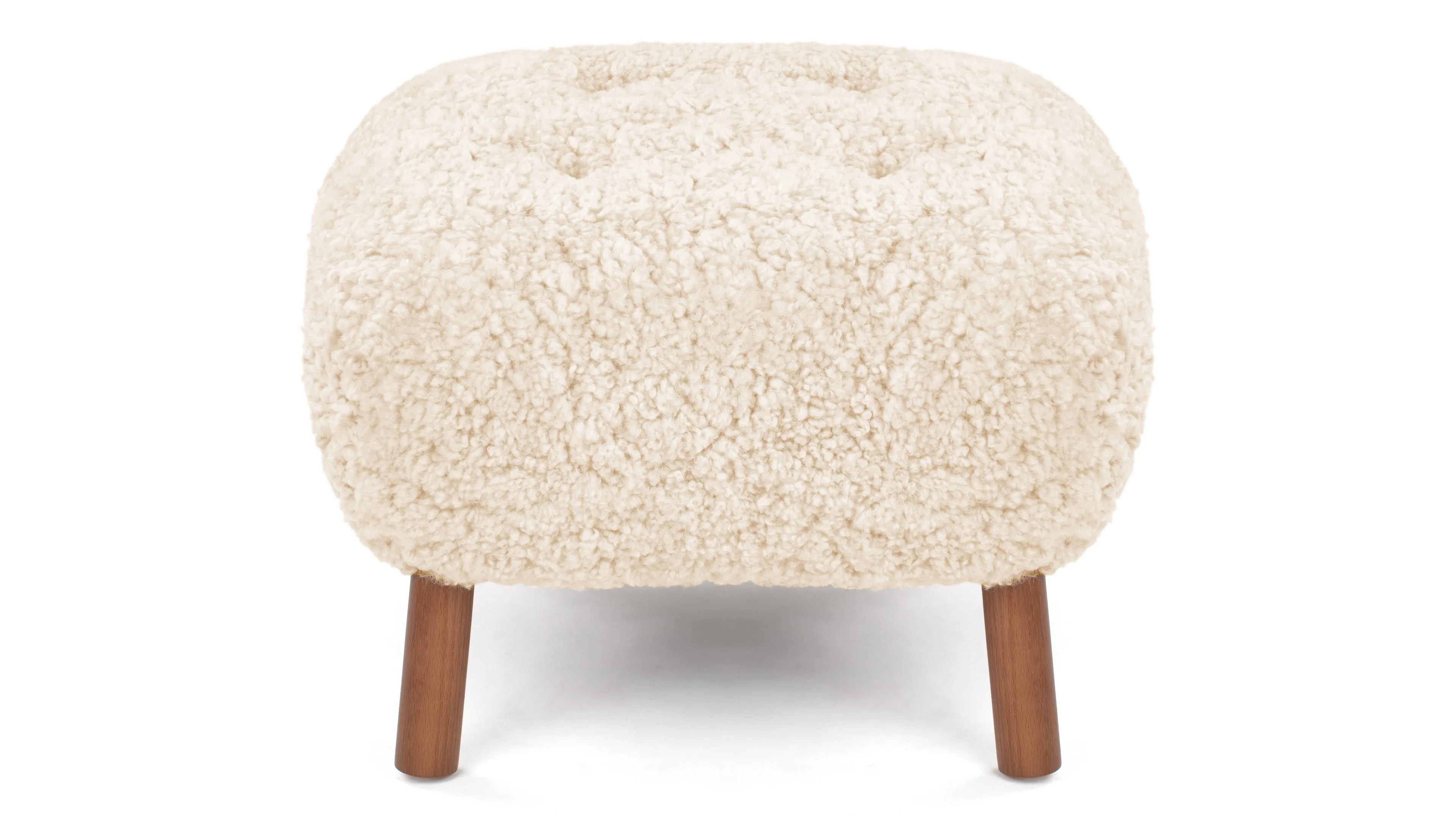 Petra - Petra Ottoman, Natural Luxe Sheepskin