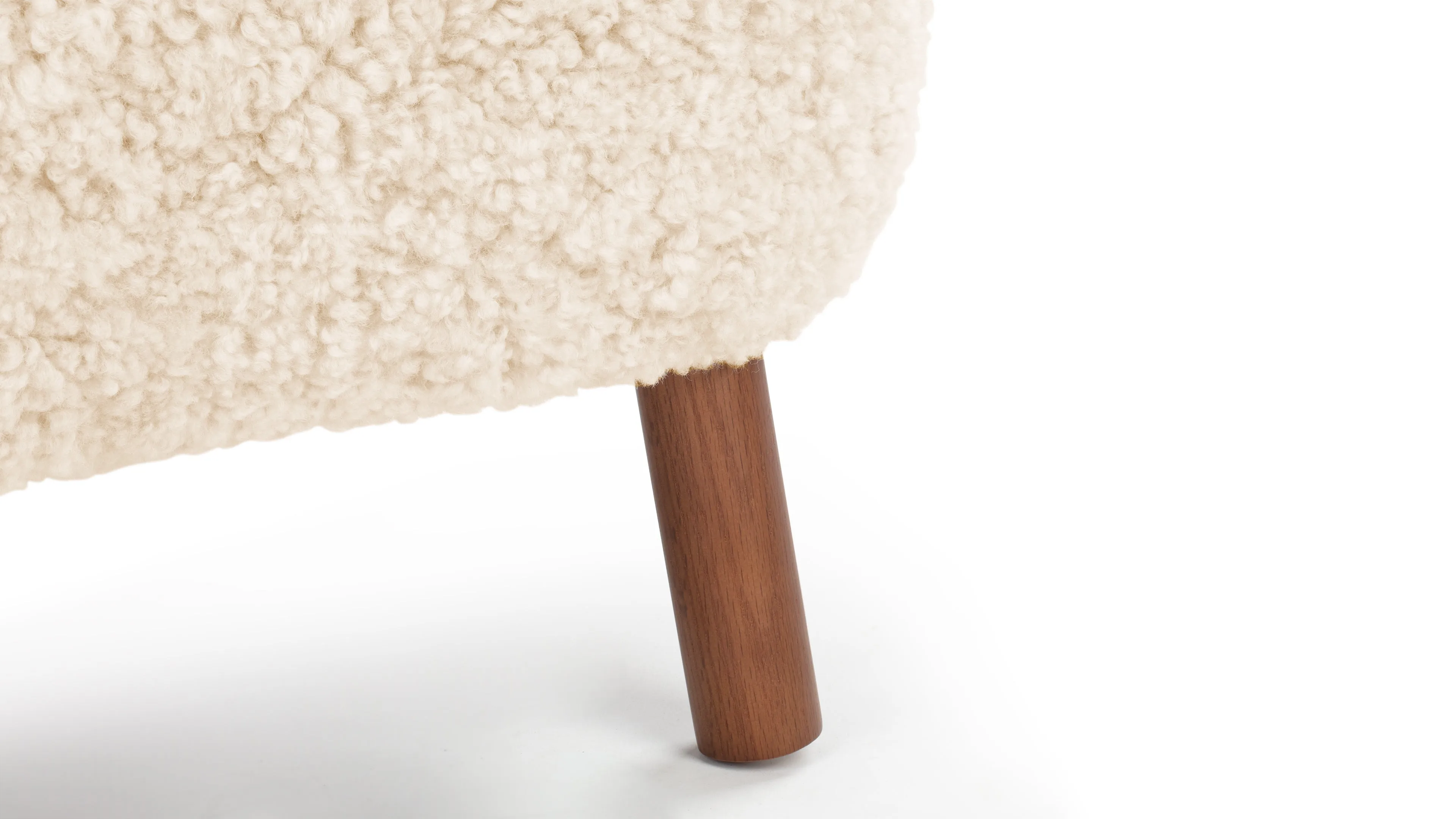 Petra - Petra Ottoman, Natural Luxe Sheepskin