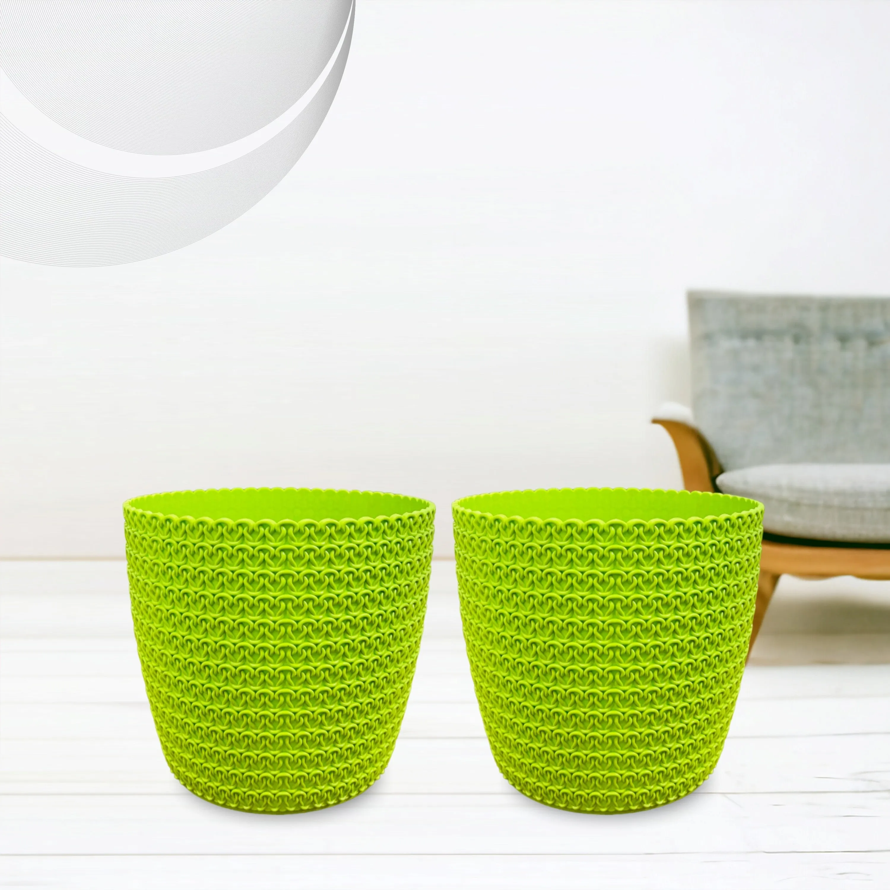 Plastic Pot - Marina Green Pots 8 Inch