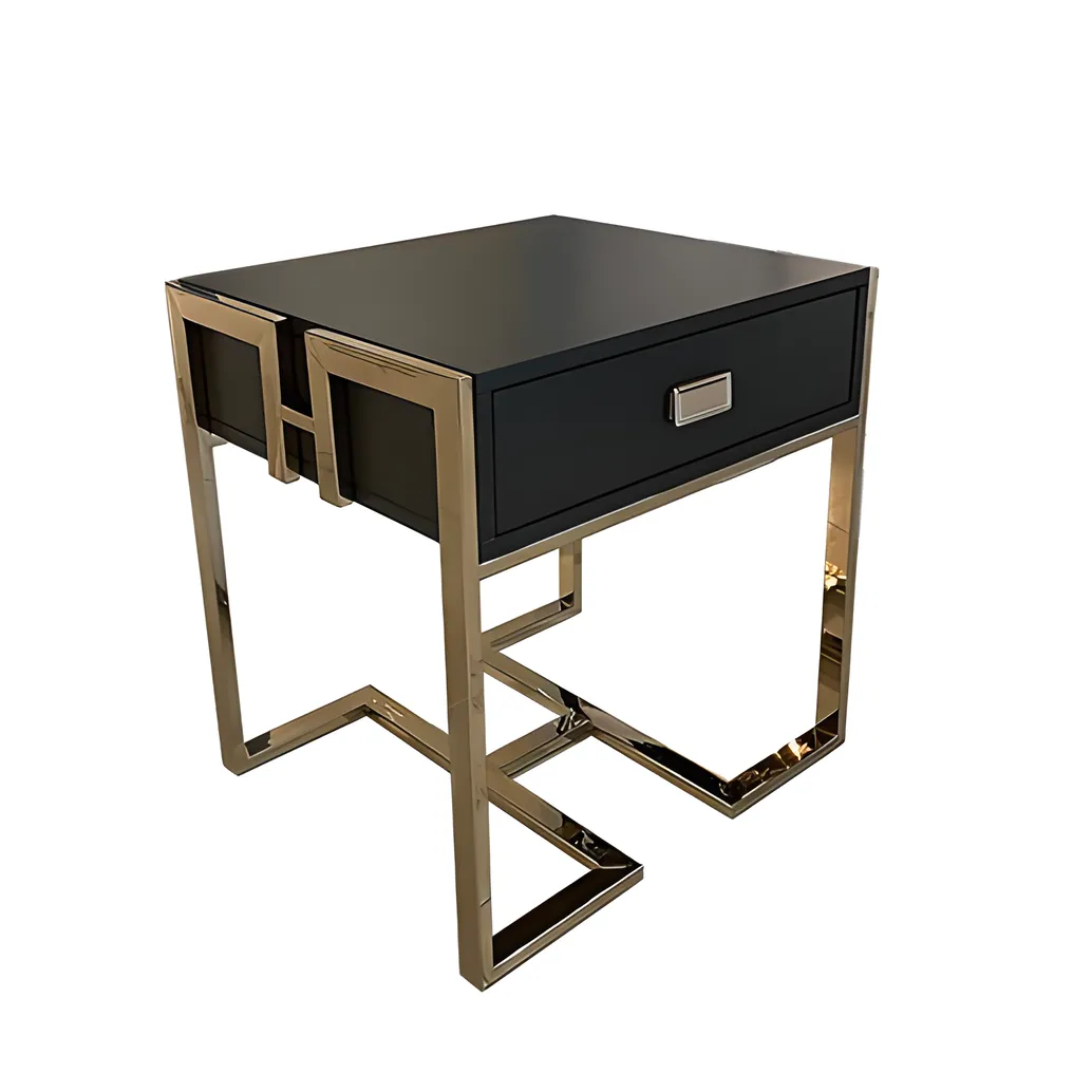 PORTAN Black Nightstand