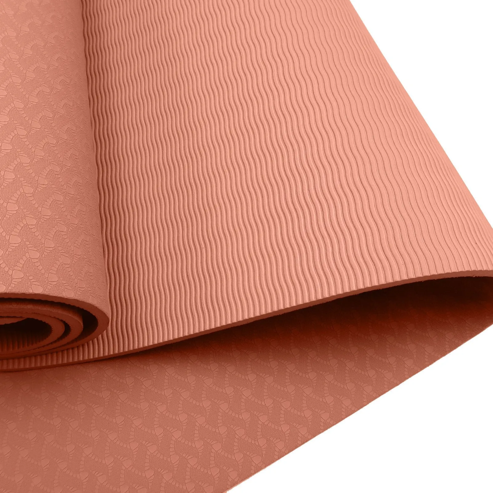 Powertrain TPE Yoga Exercise Pilates Mat 6mm - Pink