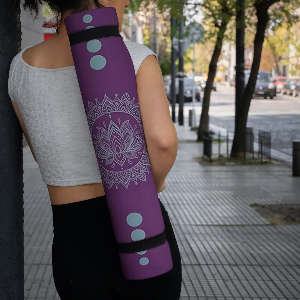 Premium 6mm Print Reversible Yoga Mat- Amethyst Lotus