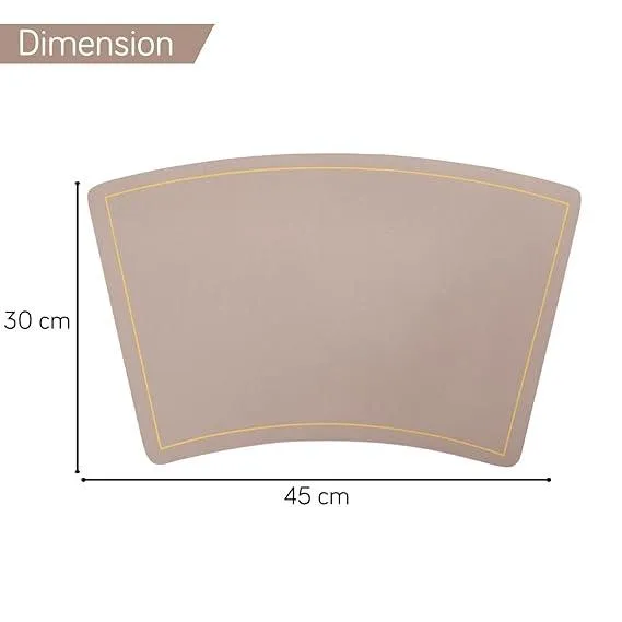 Premium Faux Leather Dining Table Mats, Desert Sand