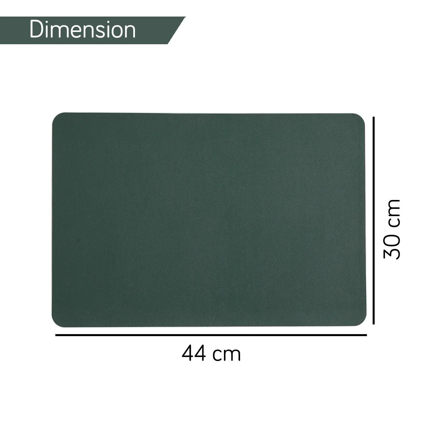 Premium Faux Leather Dining Table Mats, Green