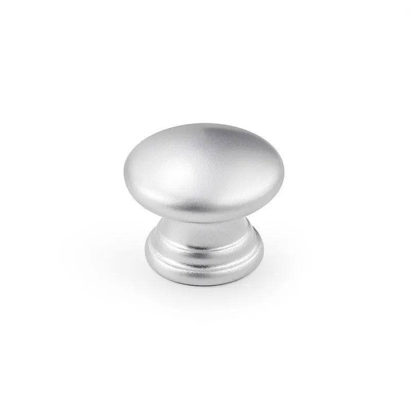 Probrico Single Hole Cabinet Knobs Modern Pulls for Kitchen Cabinet Doors, Dresser Drawers, Bathroom Vanity, Nightstands & Closets, 1 inch (25 mm) Diameter, Silver Grey