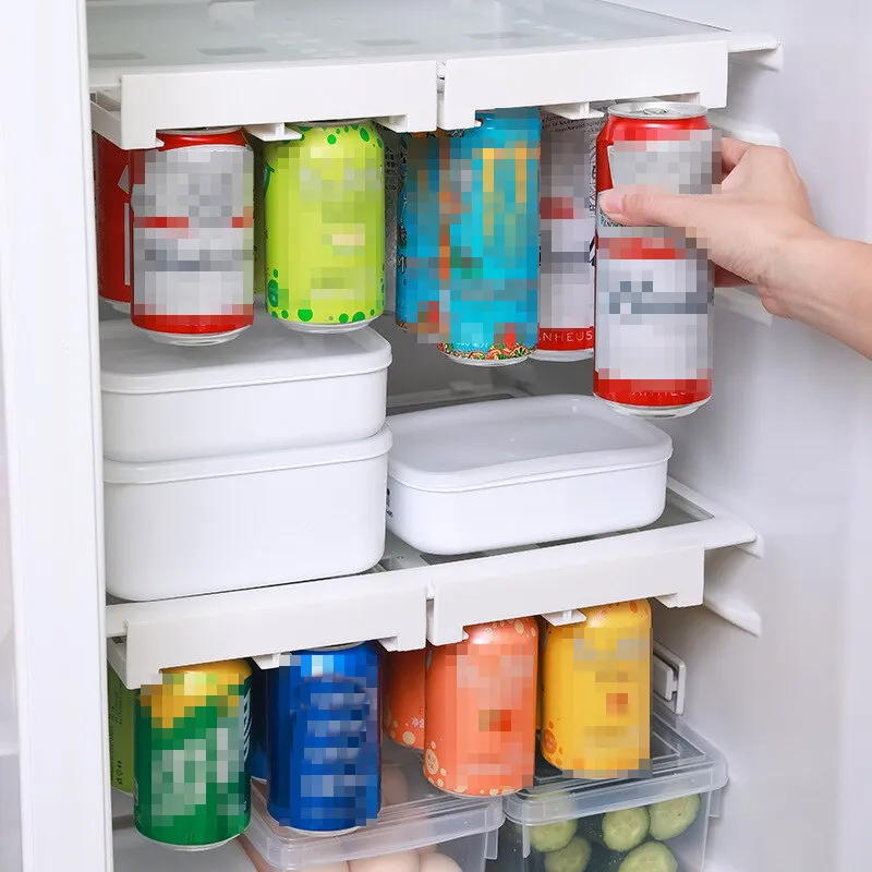 Refrigerator Beverage Organizer Slide Rack