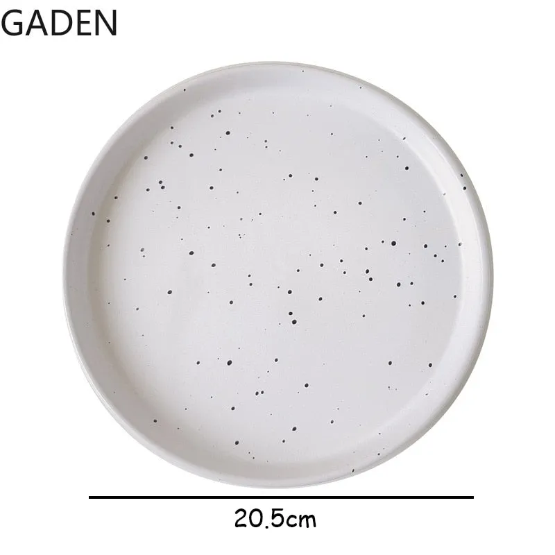 Round 8 Inch Ceramic Dinner Plate