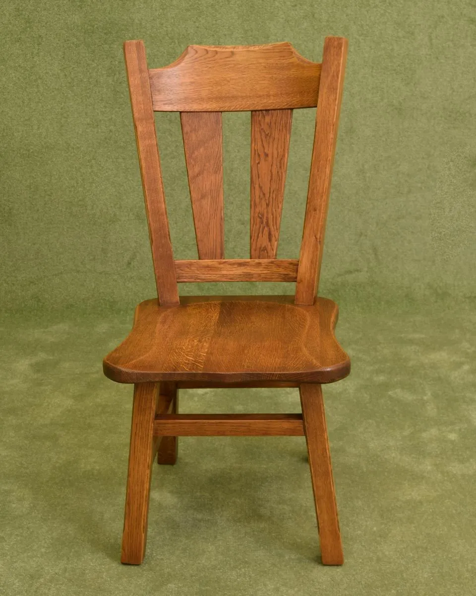 Round Rustic Dutch Oak Table & 4 Chairs