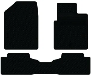 Rubber Custom Floor Mats Suits Hyundai i30 Hatch PD 4/2017-On Front & Rear Black MRBHY003BLK2RW