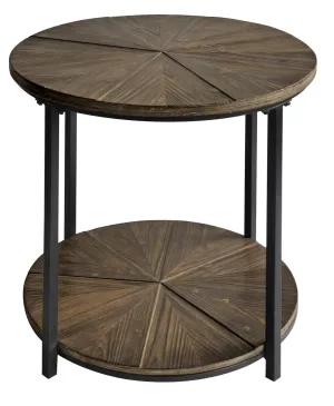 Rustic Wood End Table