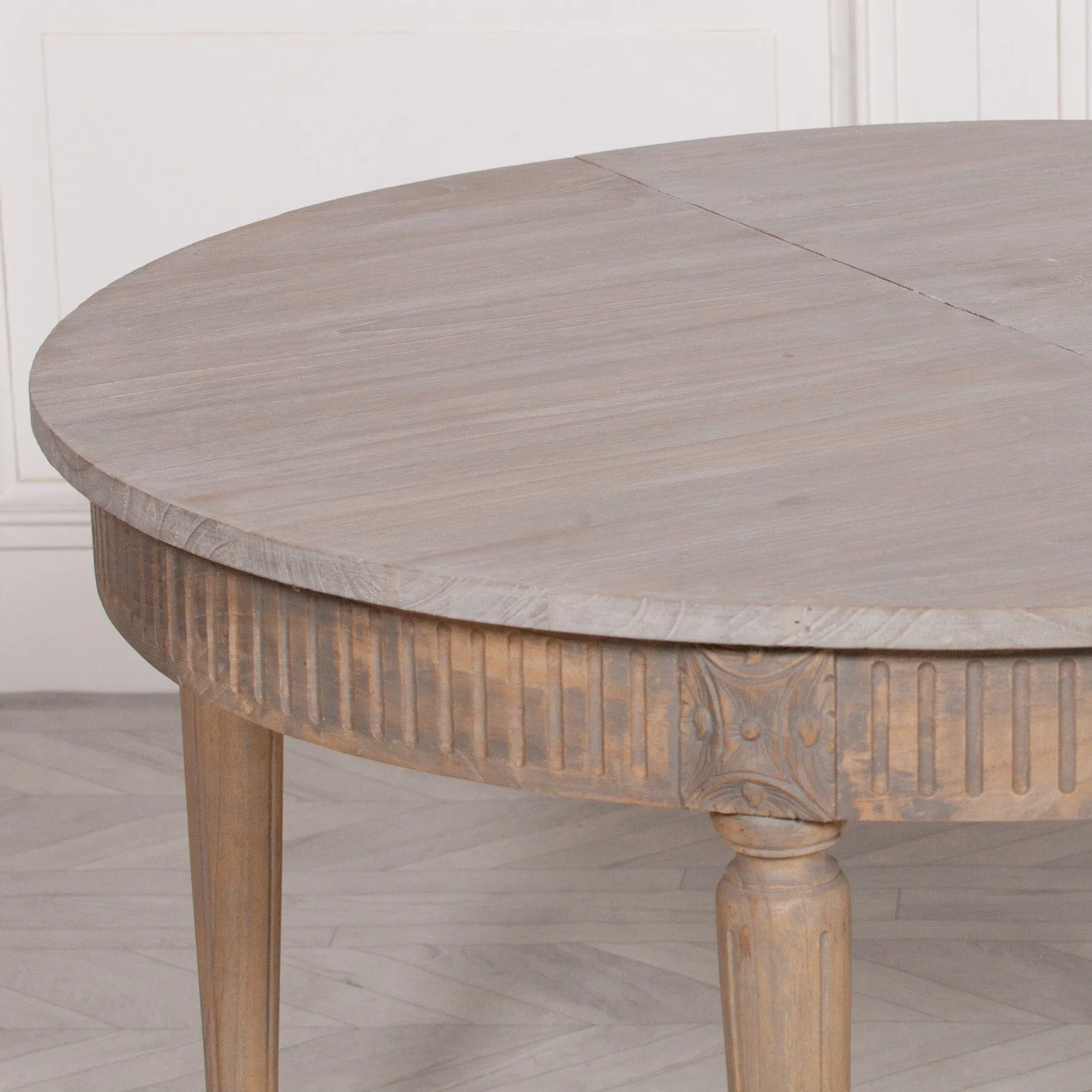 Rustic Wooden Extendable 100Cm Dining Table