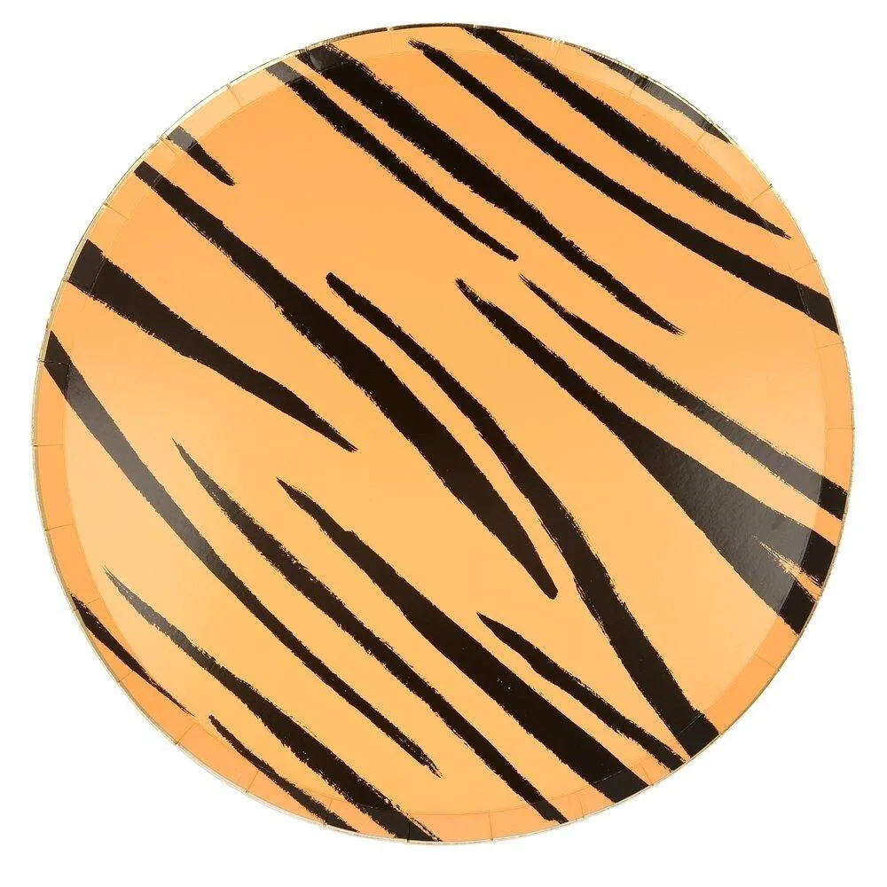 Safari Animal Print Paper Plates, Set of 8 Large Animal Print Dinner Plates