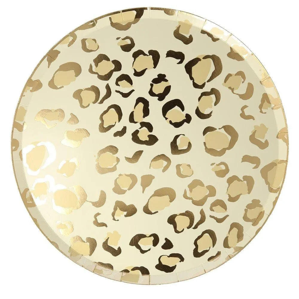 Safari Animal Print Paper Plates, Set of 8 Large Animal Print Dinner Plates