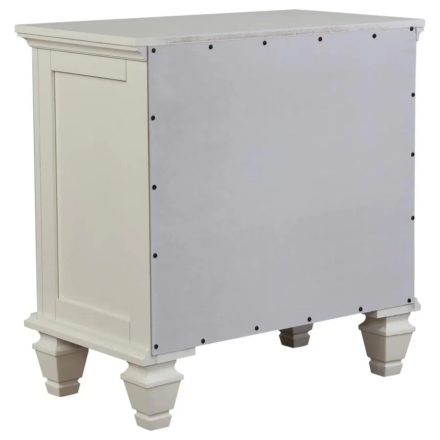 Sandy Beach 3-drawer Nightstand Buttermilk