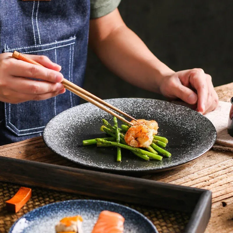 Set of Japanese Ceramic Dinner Plates