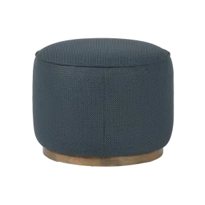 Sinclair Round Ottoman in Colbalt